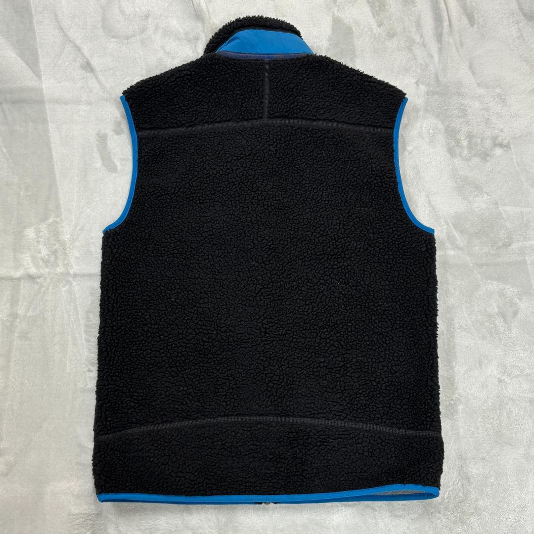美品 パタゴニア クラシックレトロXベスト サイズS メンズ ブラック×ブルー