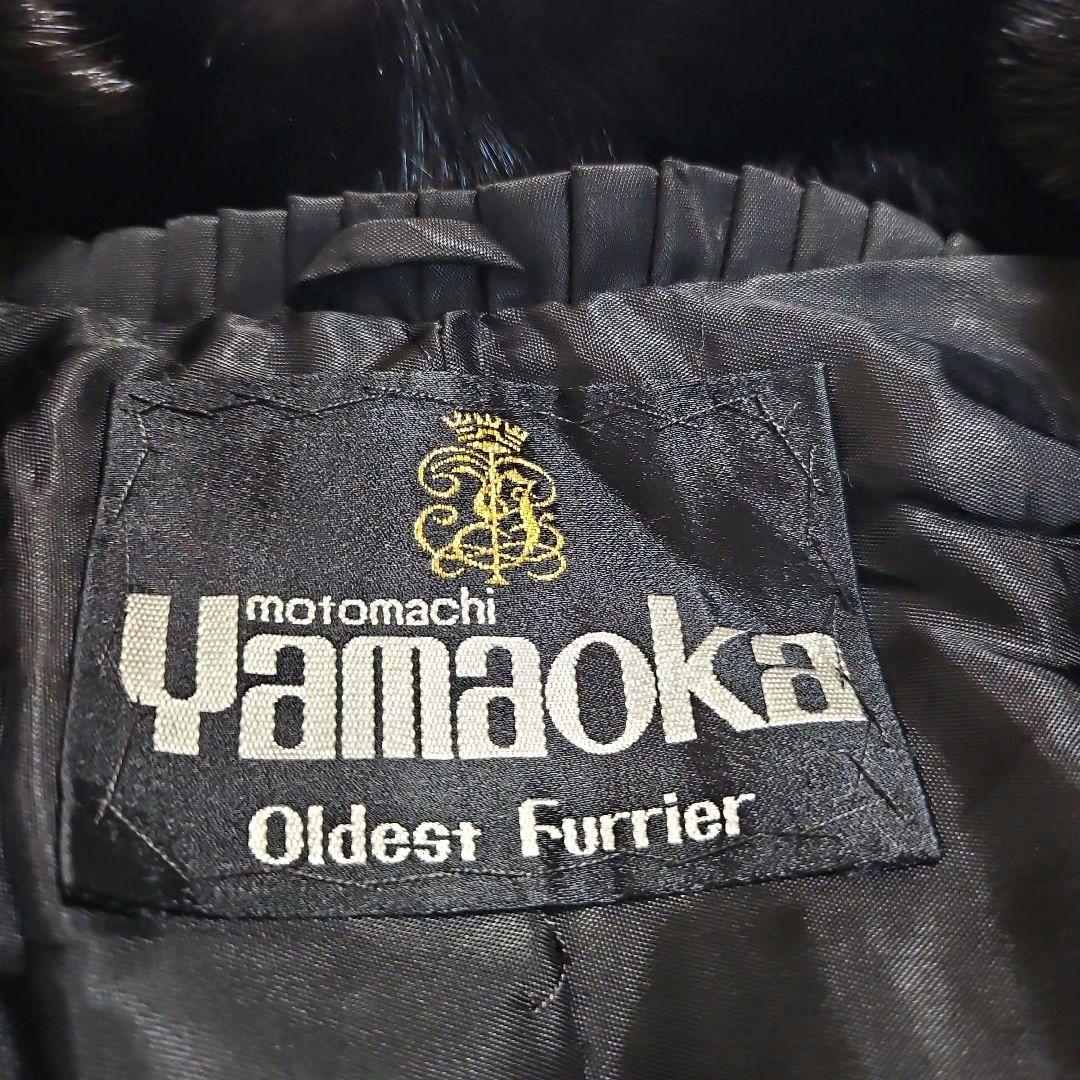 【SAGA MINK】 銀タグ 毛皮 ロングコート シェアードミンク ブラック