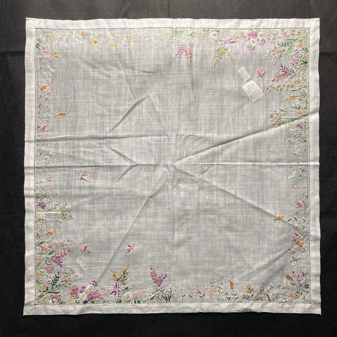 WAKO 和光　手刺繍ハンカチ／野の花