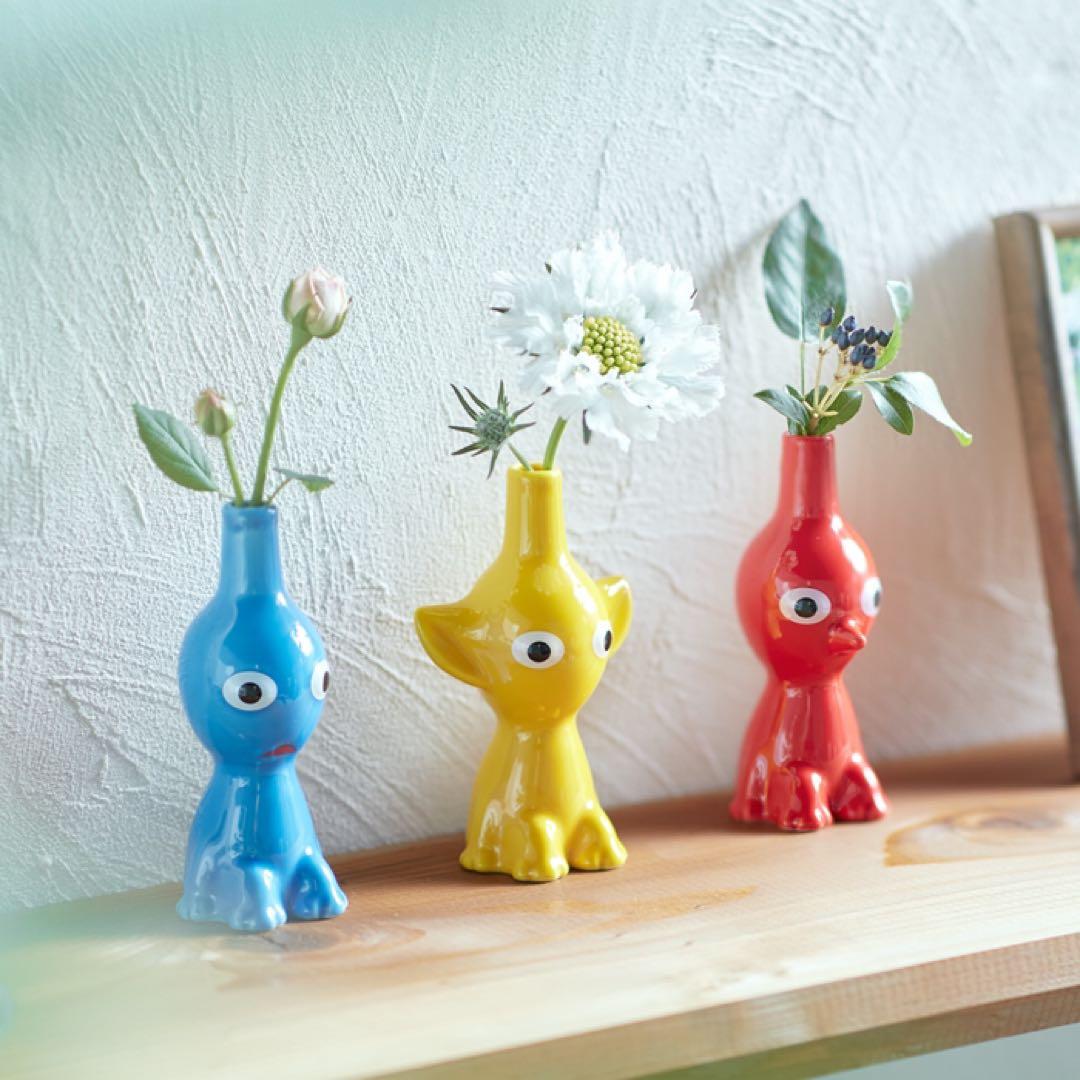 新品　一輪挿し ピクミン 3色セット　花瓶