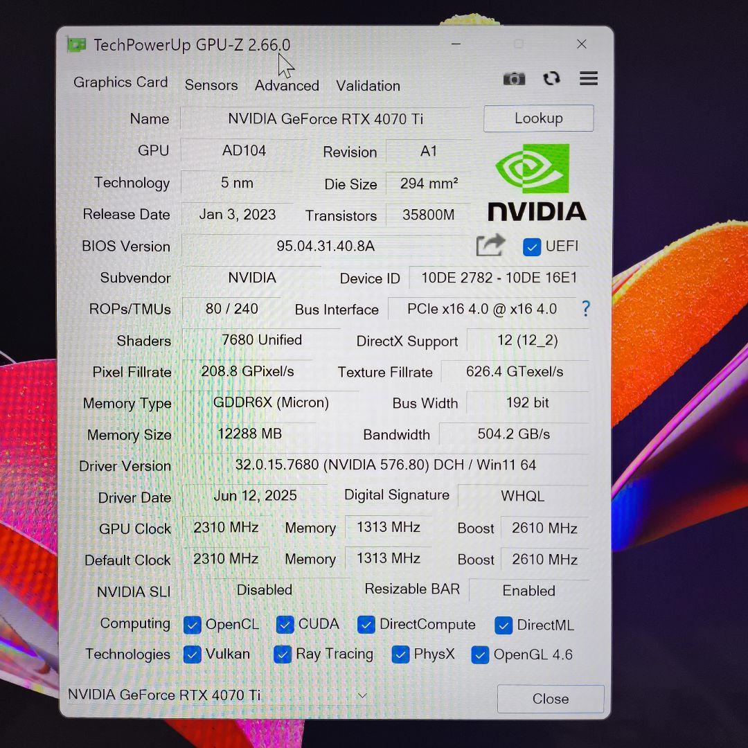 グラフィックボード・グラボ・ビデオカード manli RTX 4070ti 12gb