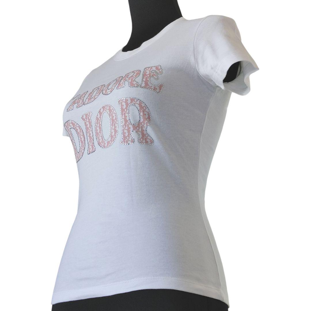 【美品クリスチャンディオール　J'ADORE DIOR Tシャツトロッターピンク