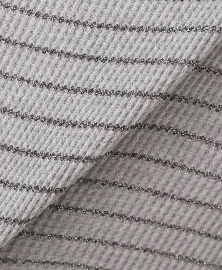 【グッド グリーフ】 WAFFLE BORDER LONG SLEEVE TOP