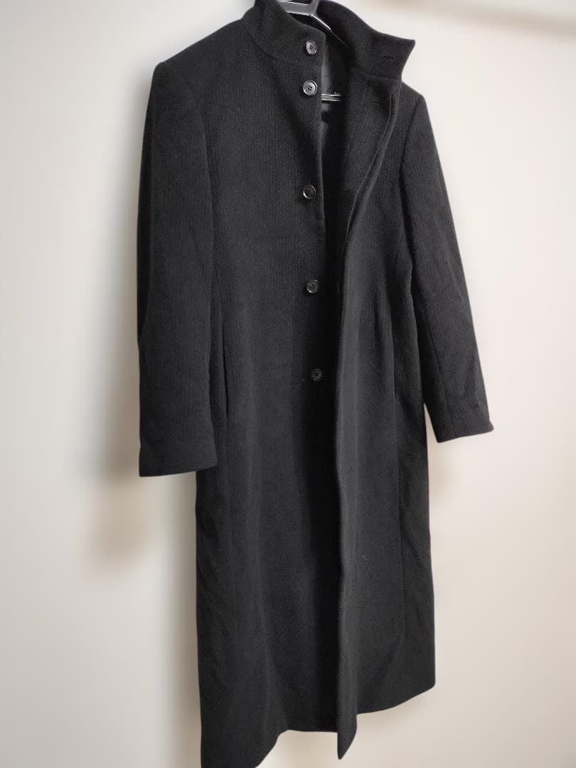 定価98000円★美品1点モノ★アンゴラ100％高級ロングコート百貨店購入★L