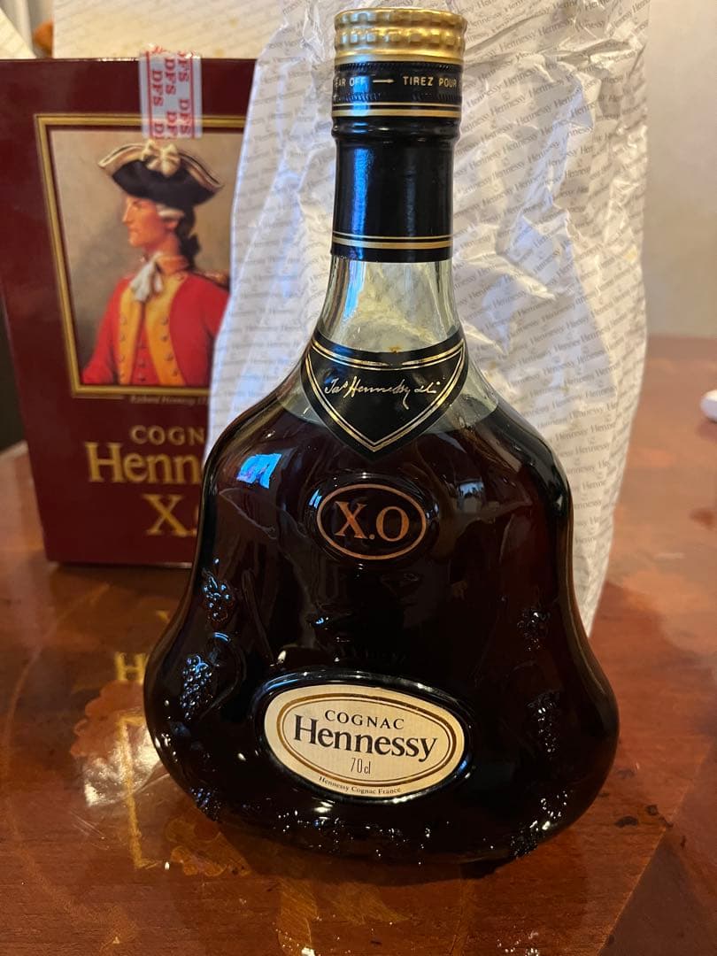 【未開栓】 Hennessy XO コニャック 金キャップ　グリーンボトル 古酒