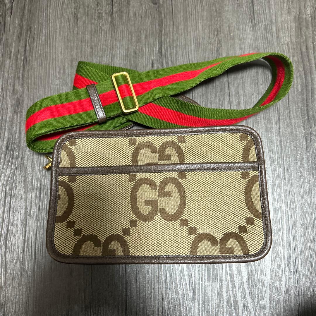 GUCCI ジャンボGGショルダーバックGGベージュメンズ