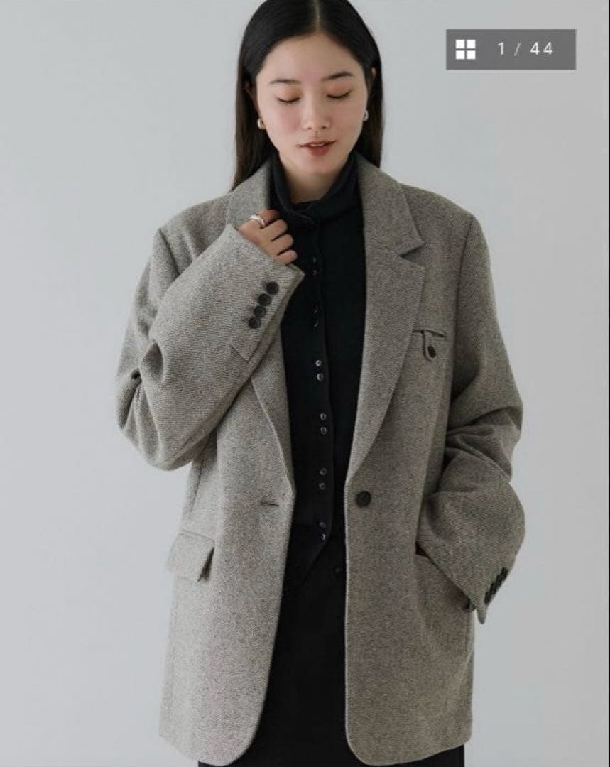 crewre クルーレ ソフトツイードオーバージャケット warm gray 3