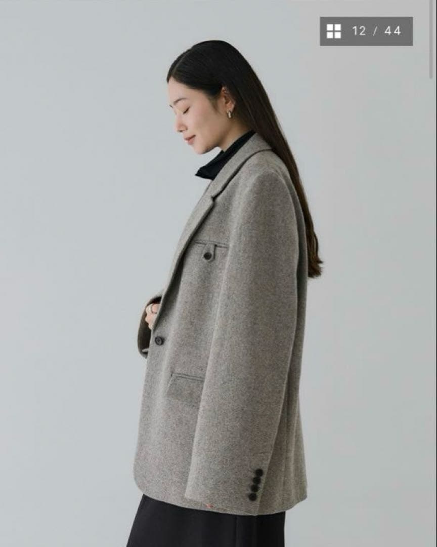 crewre クルーレ ソフトツイードオーバージャケット warm gray 3