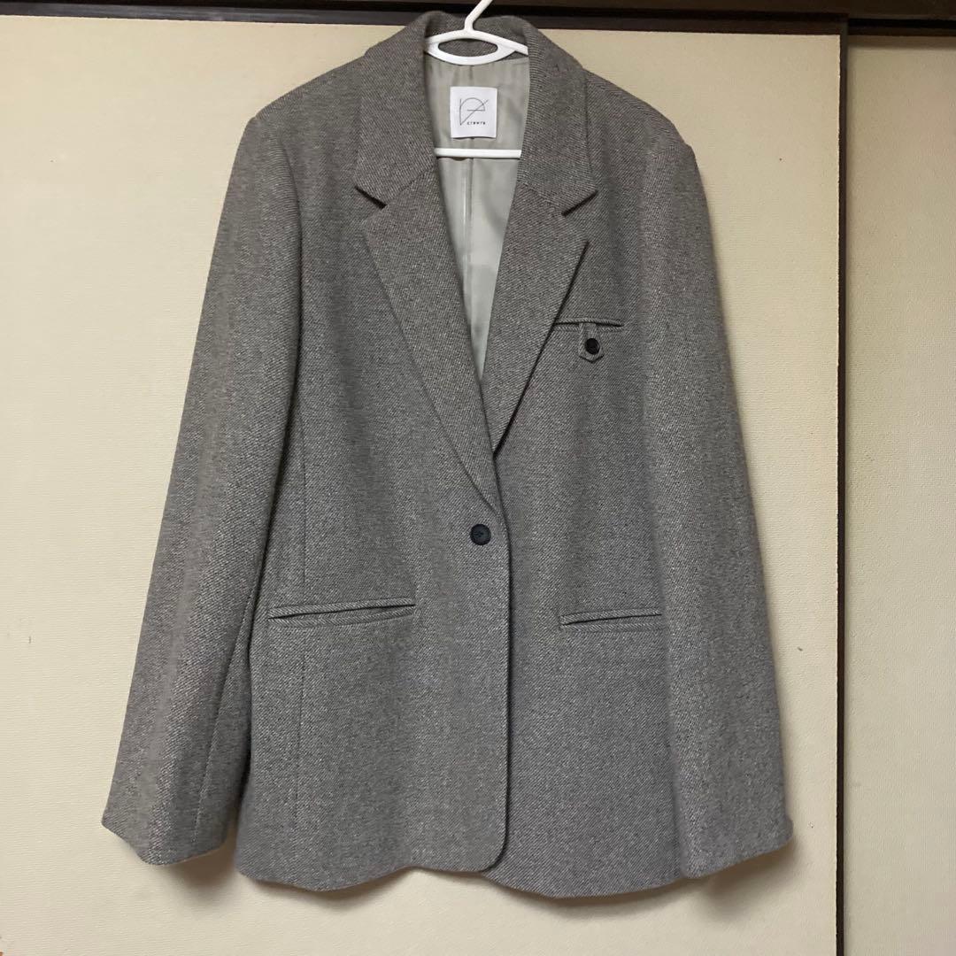 crewre クルーレ ソフトツイードオーバージャケット warm gray 3