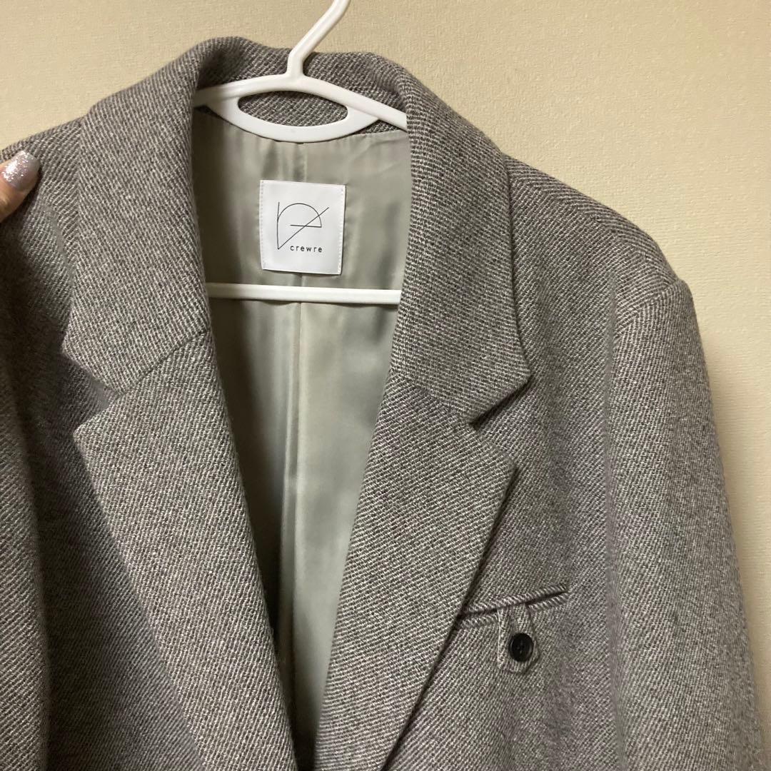 crewre クルーレ ソフトツイードオーバージャケット warm gray 3