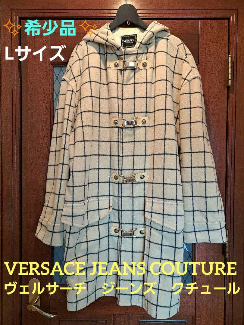✨VERSACE JEANS COUTURE✨ チェック柄ダッフルコートLサイズ