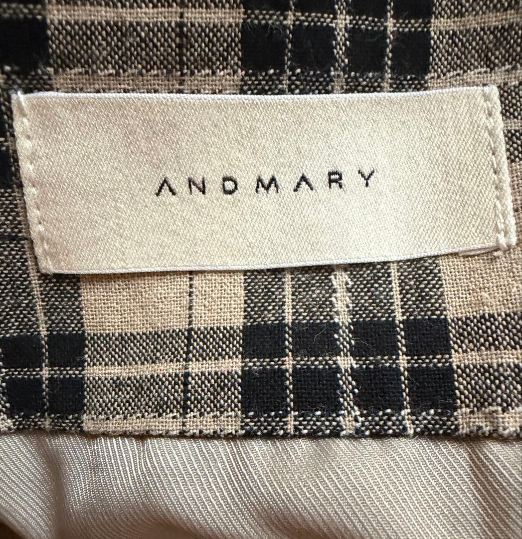 ワンピース andmary Cecily check long dress