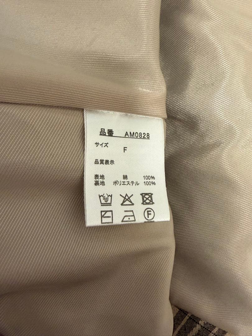 ワンピース andmary Cecily check long dress