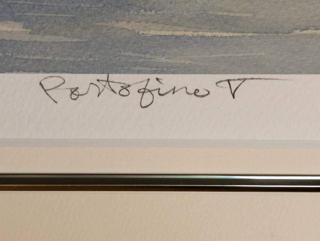 【真作】版画　織田義郎　リトグラフ　ポルトフィーノ　人気画家　名品　T164