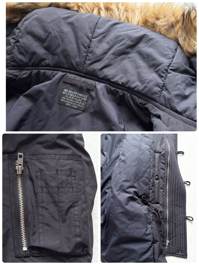 24FW ワコマリア N-3B フライトジャケット ファー L