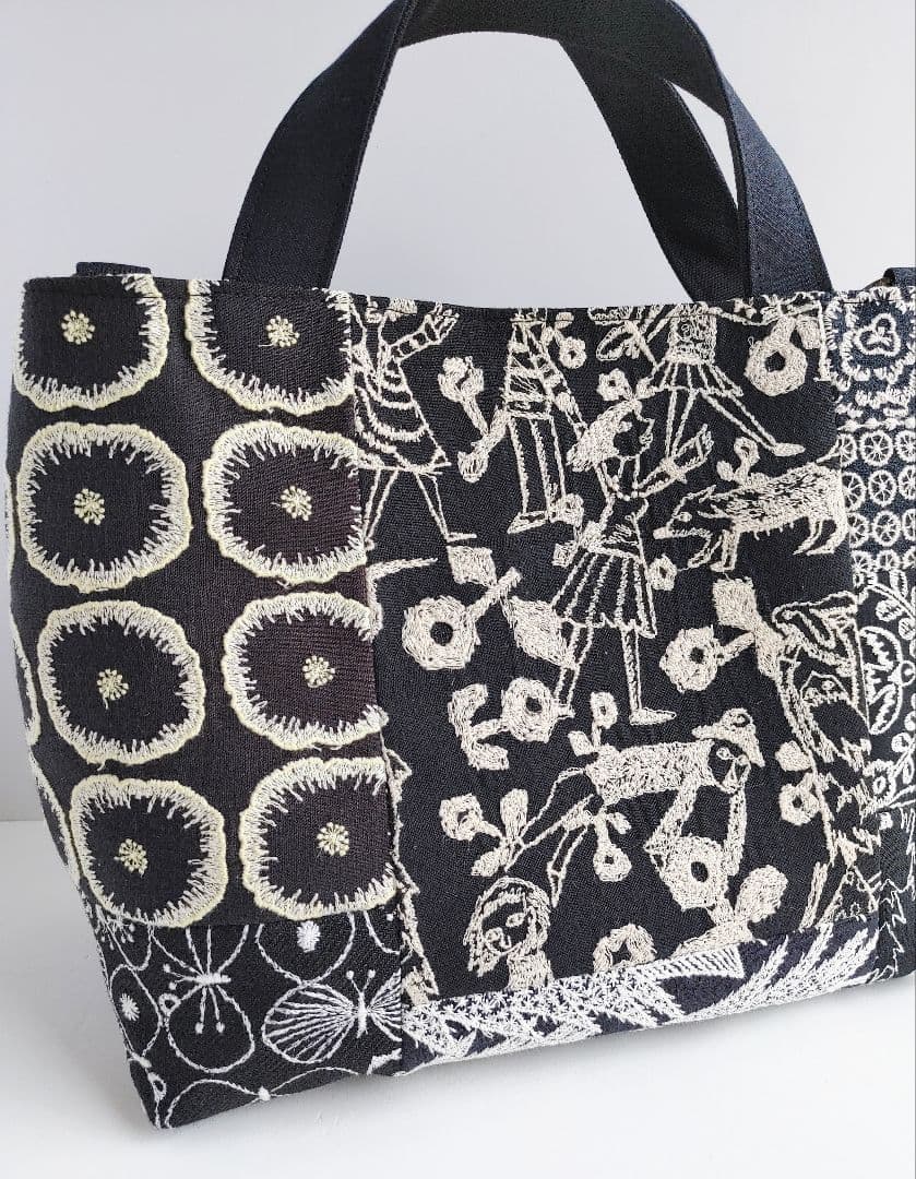 ミナペルホネン　neighborhood　パッチワーク2wayパニーニ風バッグ