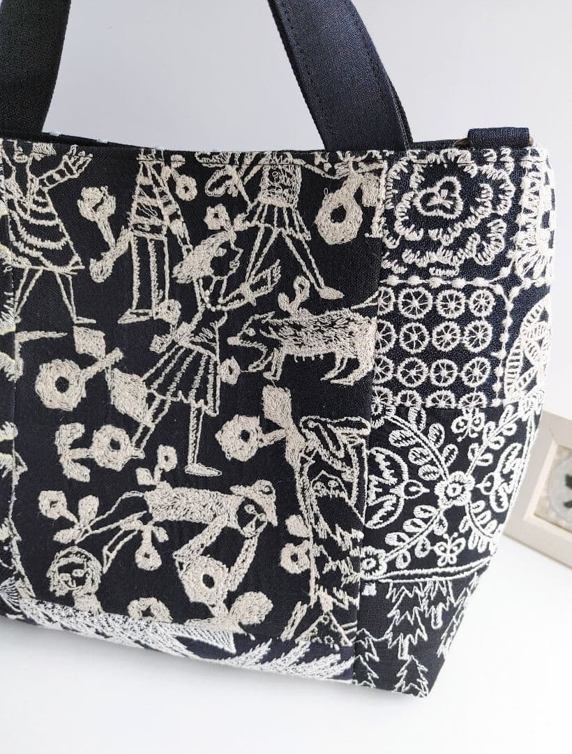 ミナペルホネン　neighborhood　パッチワーク2wayパニーニ風バッグ