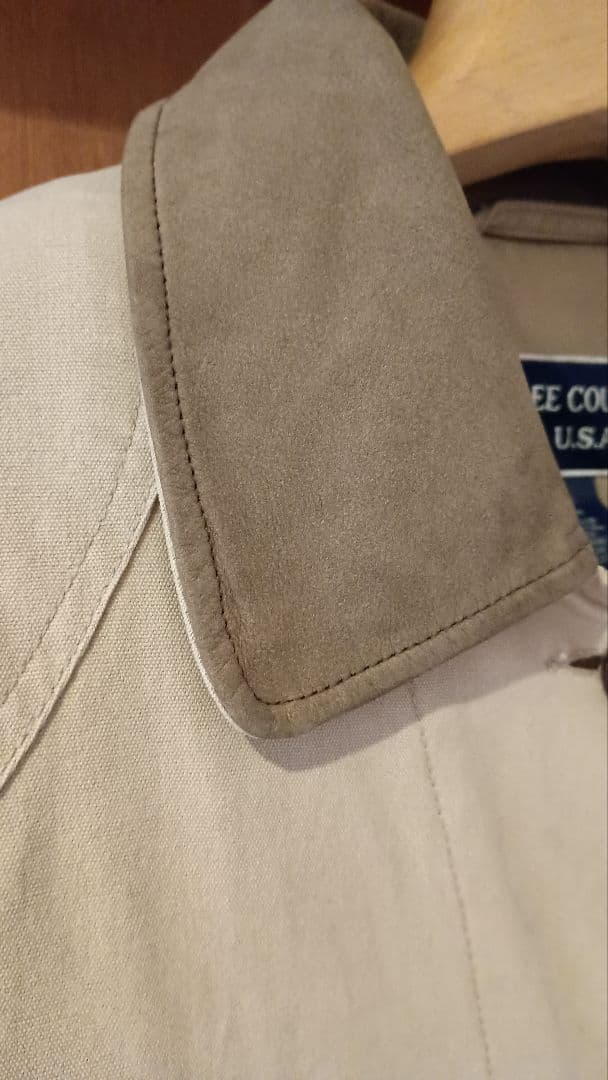 90s free country usa hunting jacket 襟レザー