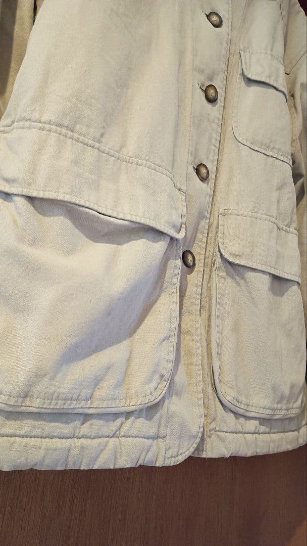 90s free country usa hunting jacket 襟レザー