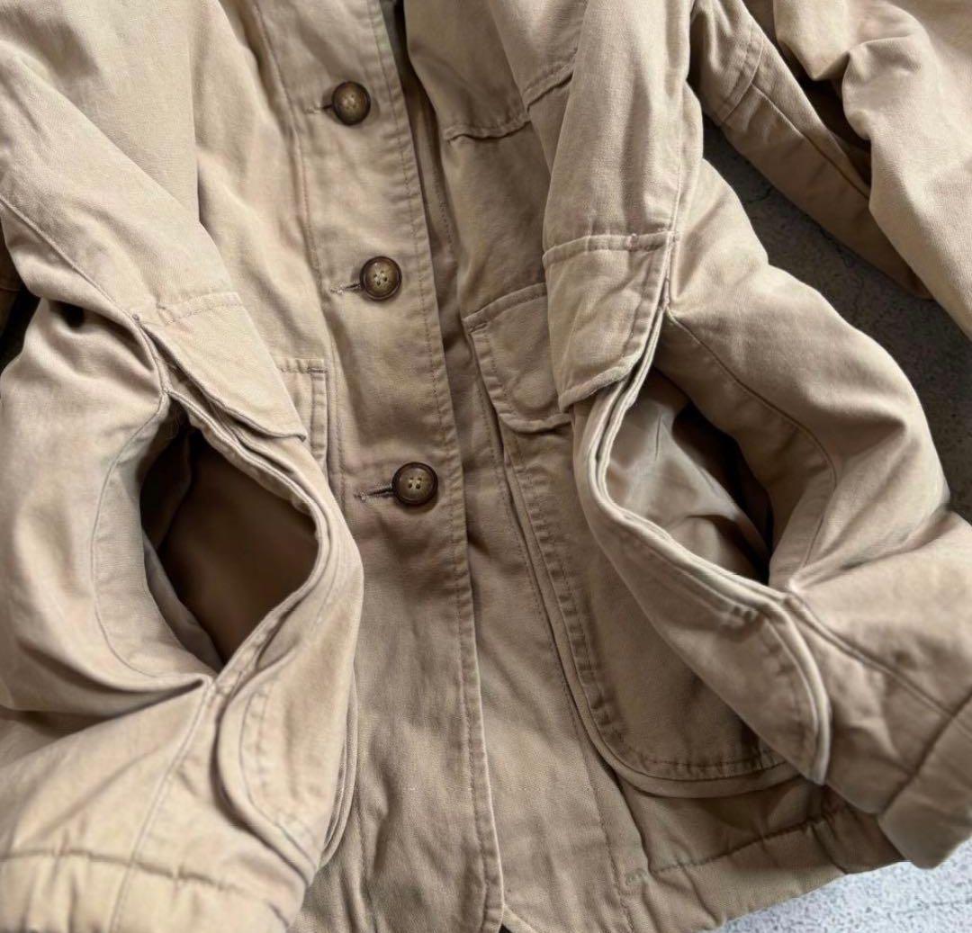 90s free country usa hunting jacket 襟レザー