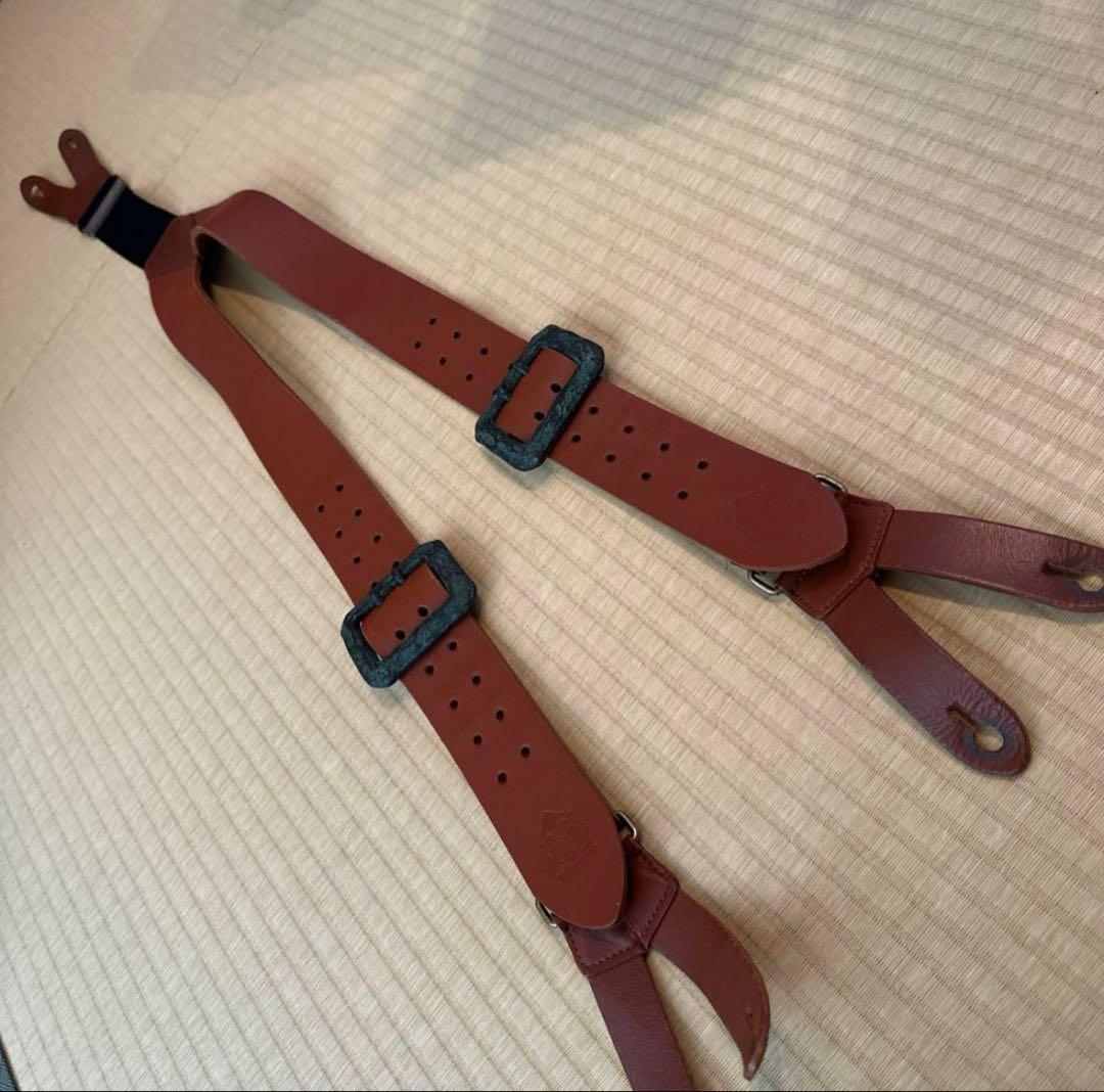 EVISU レザーサスペンダー