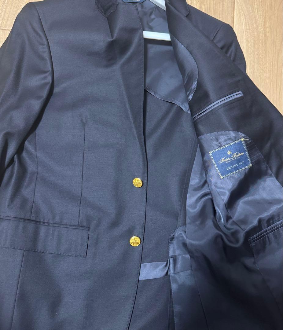 美品　ブルックスブラザーズ【リージェント×カノニコ】紺ブレ 37SHT ブレザー