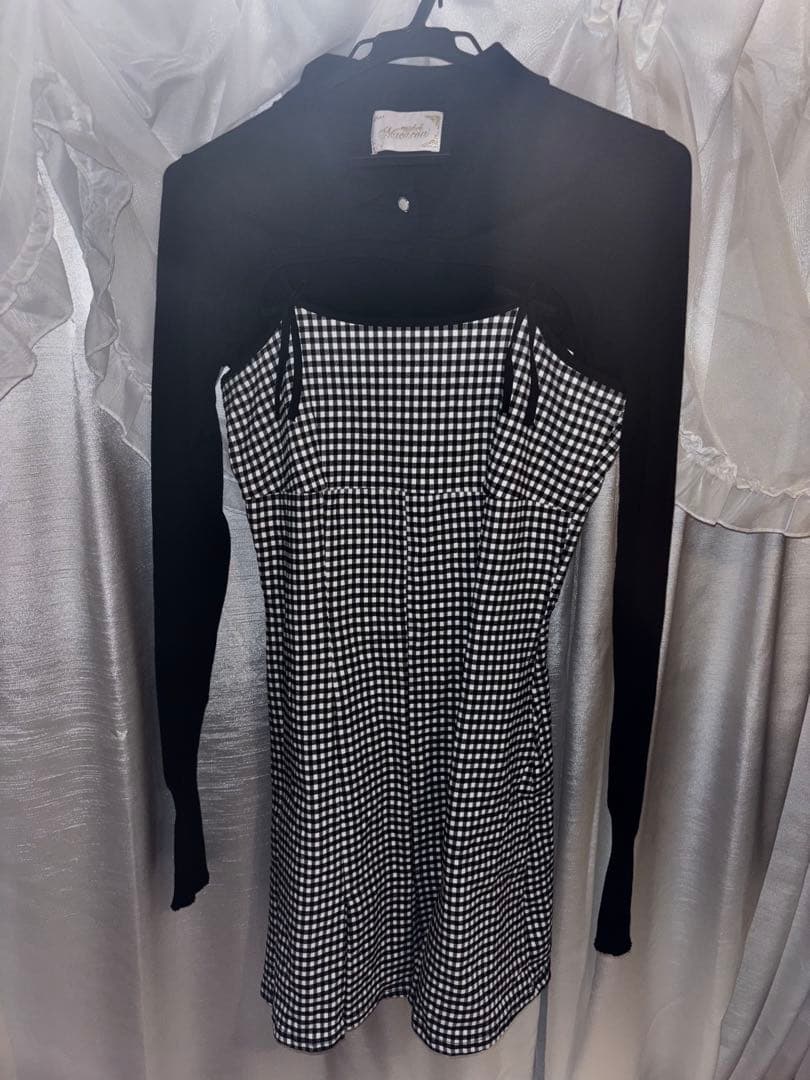 ギンガムチェックワンピースセット