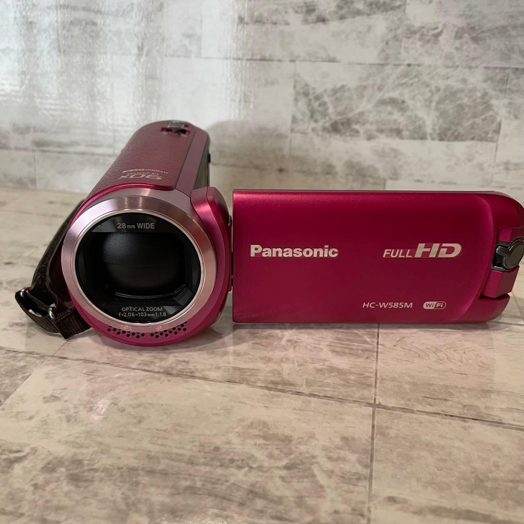 パナソニック HC-W585M ビデオカメラ ケース+予備バッテリー　３脚付
