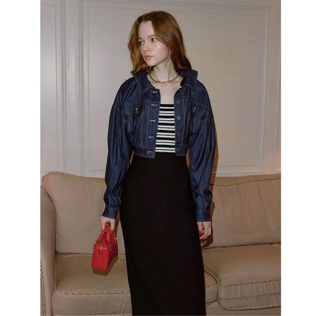 eimy istoire デニムライクバックシャンジャケット （INDIGO）