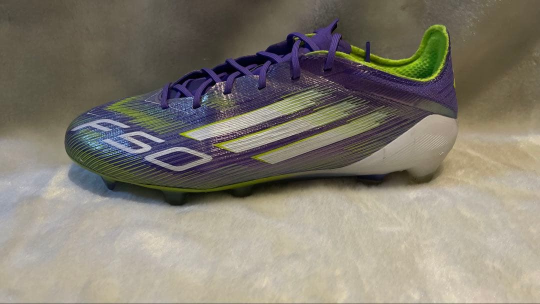 adidas F50 FG 25cm 紫/緑 収納袋、箱付き