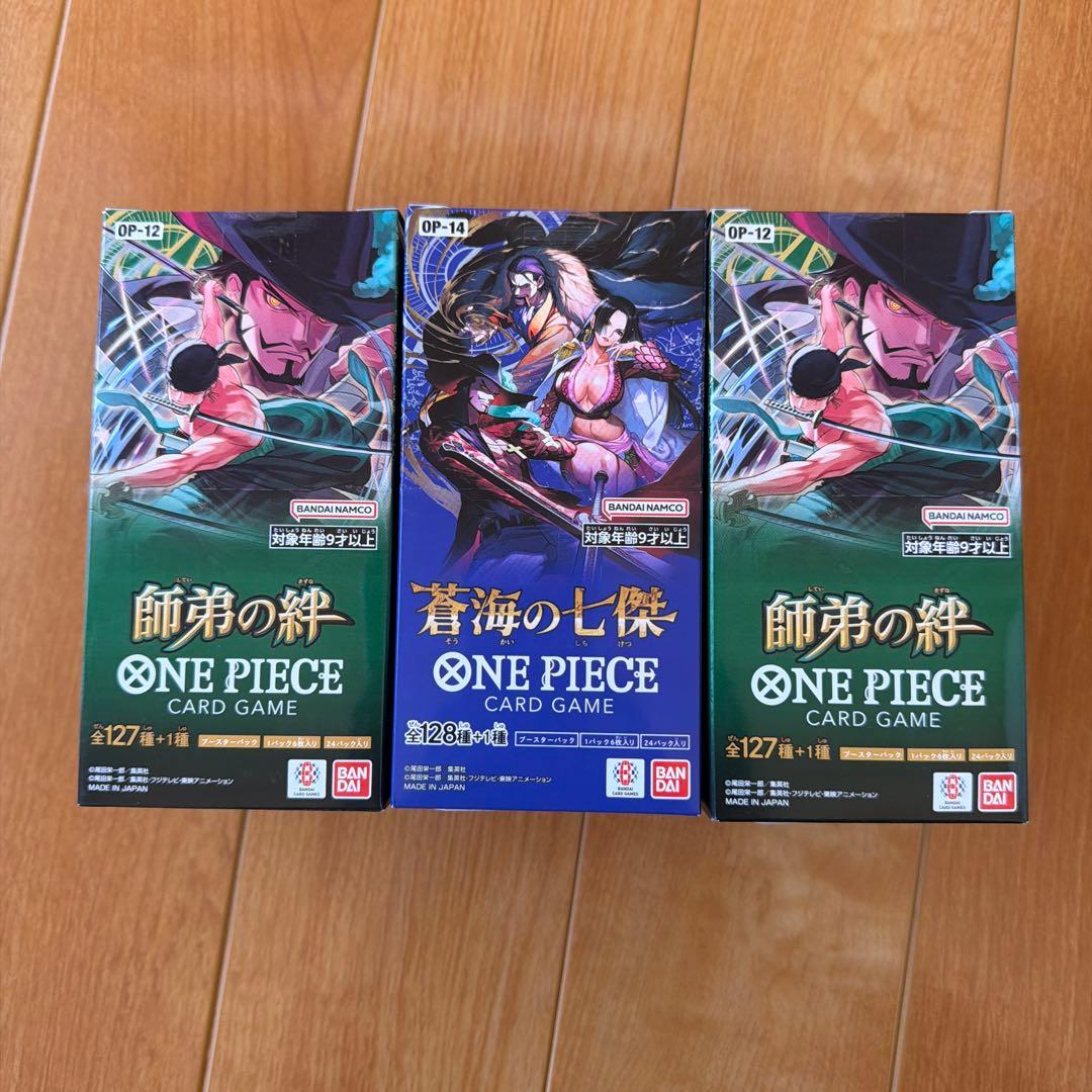 テープ付き　ワンピースカード 師弟の絆　蒼海の七傑　ボックス　セット