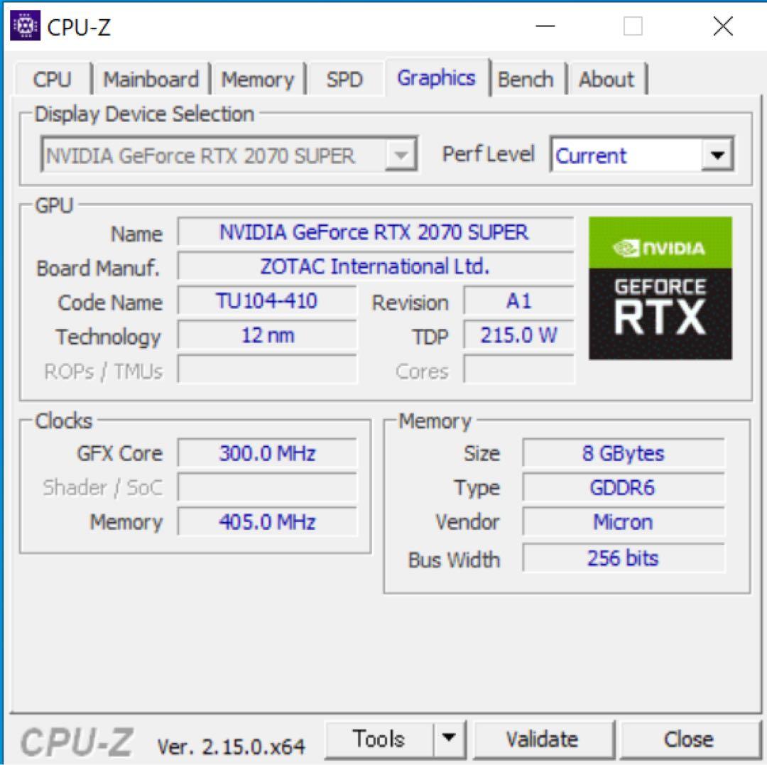 自作PC NVIDIA GeForce RTX 2070 Super