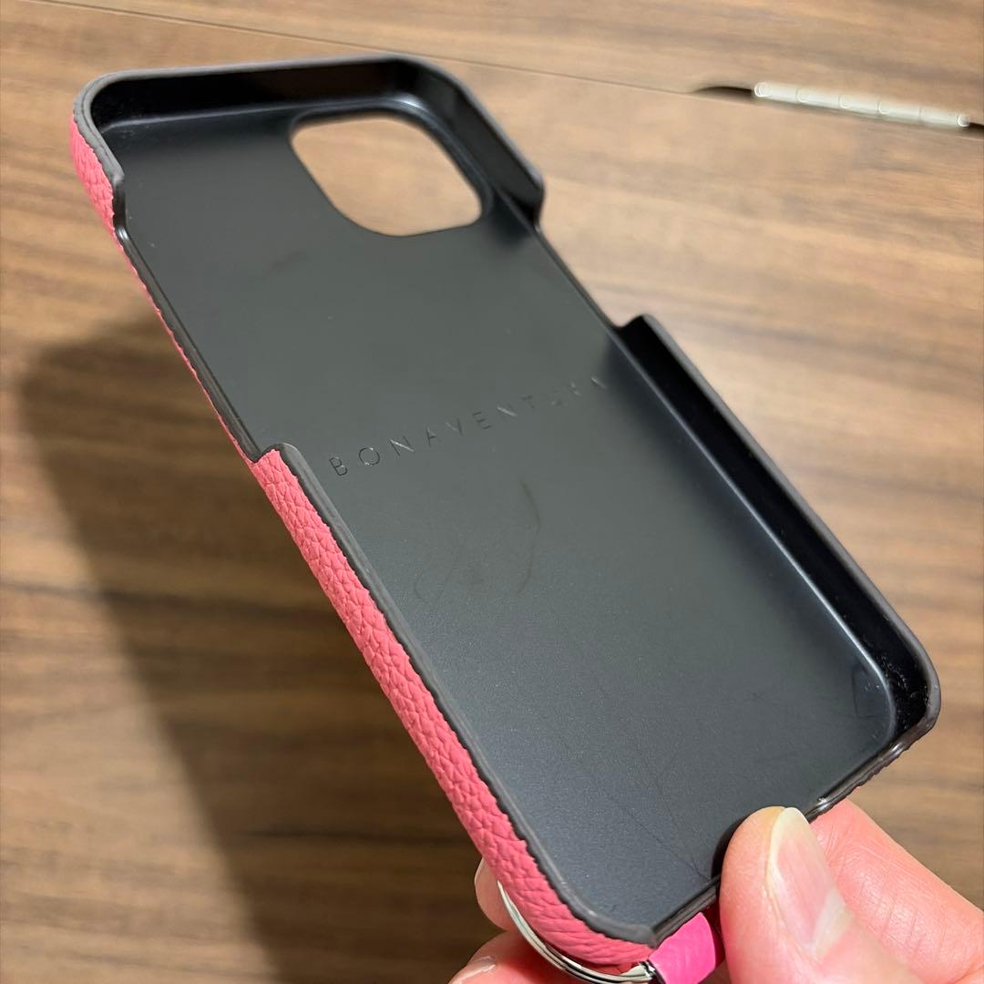 BONAVENTURA ピンク スマホケース iPhone14 ボナベンチュラ