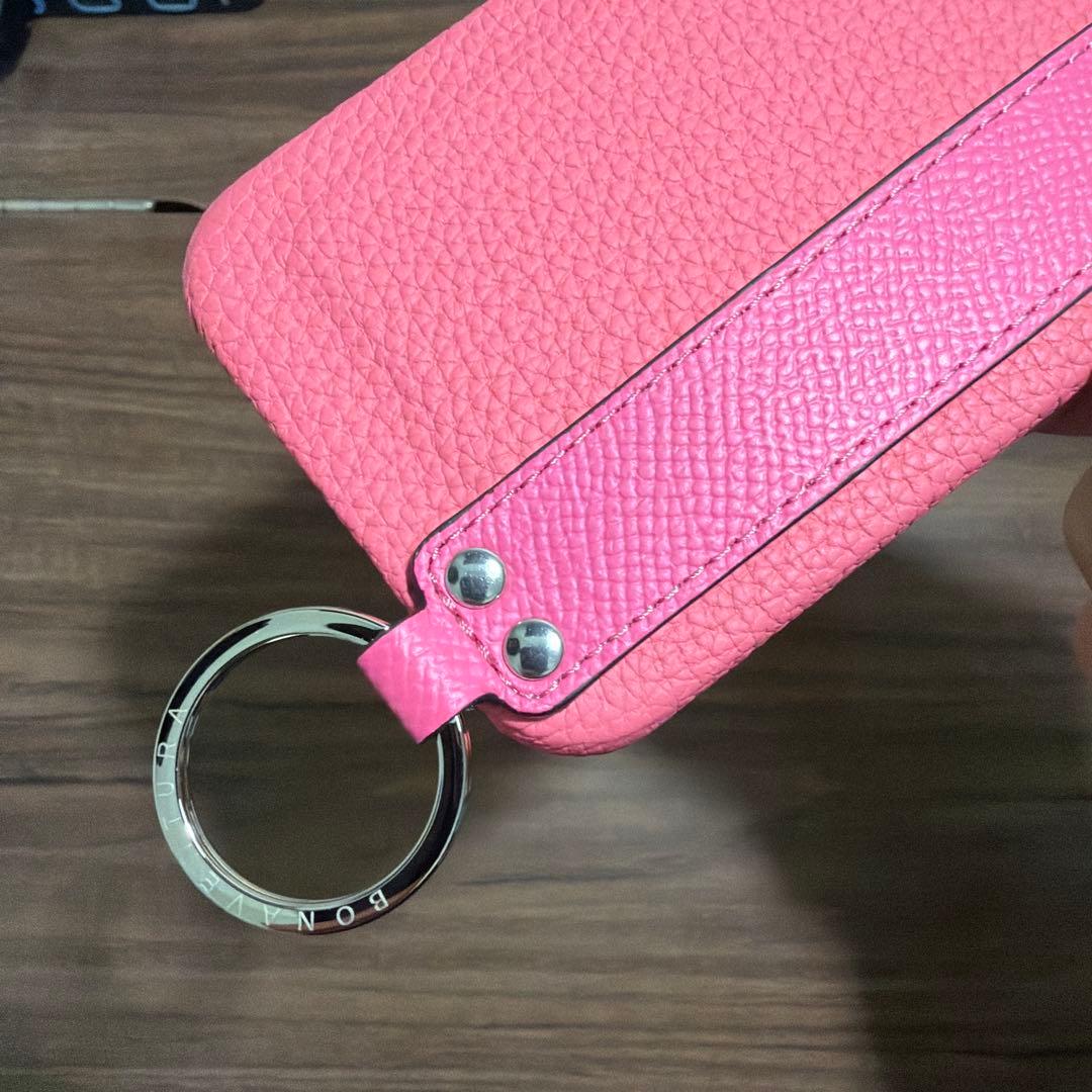 BONAVENTURA ピンク スマホケース iPhone14 ボナベンチュラ