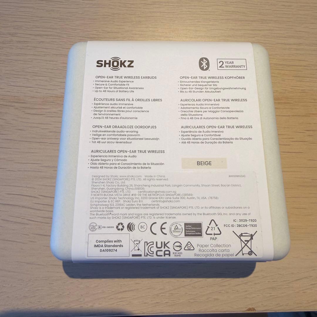 新品未開封　SHOKZ OPENFIT 2 オープンイヤーイヤホン