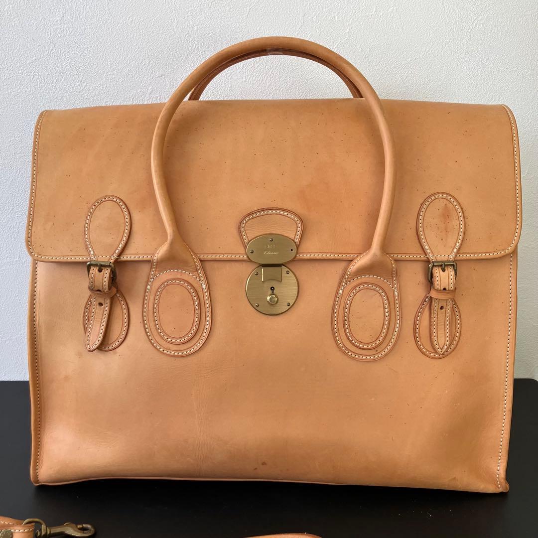 BREE classic ヌメ革 2WAY ボストンバッグ/鍵付き/48cm