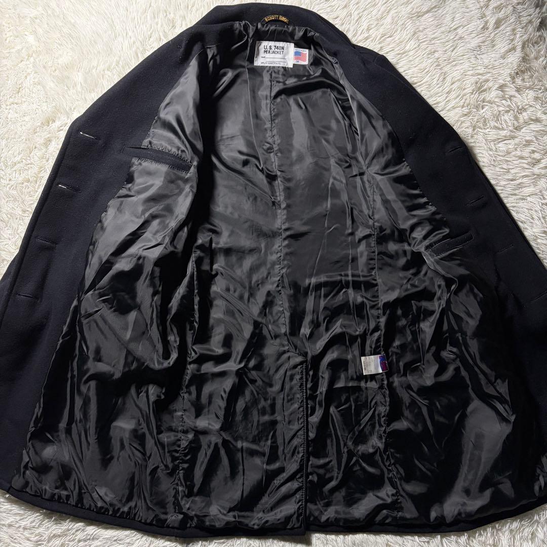美品■Schott 714US LONG MELTON PEA COAT