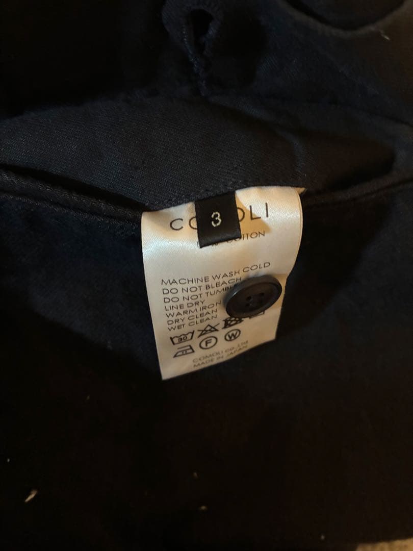 コモリ COMOLI ブラックデニム B.D.Uパンツ サイズ3