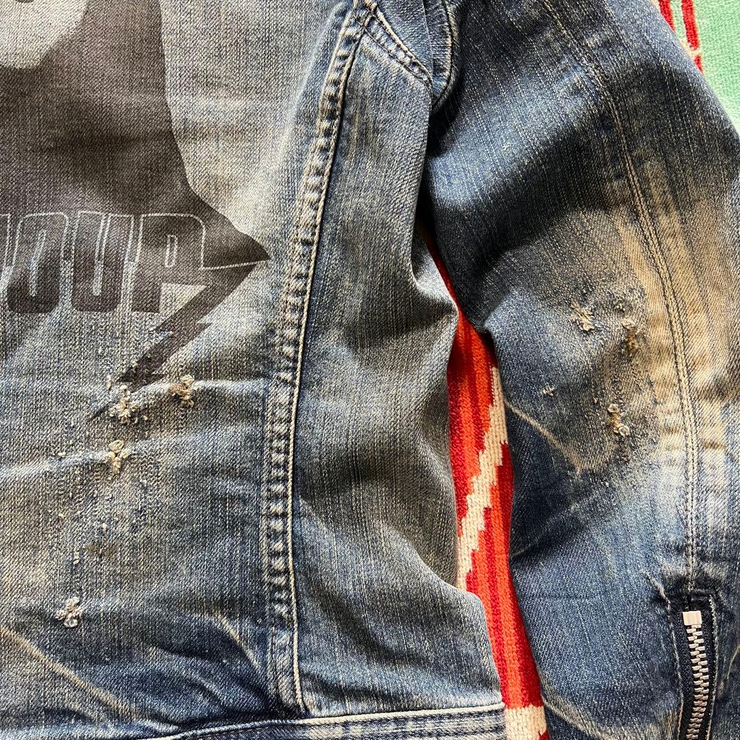 ダメージ加工デニム　ライダースジャケット◆ヒステリックグラマー