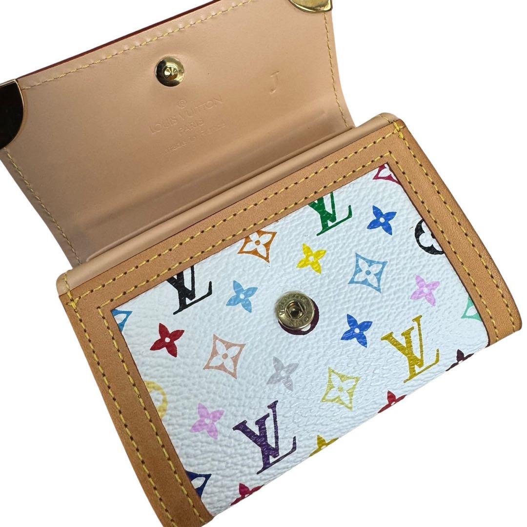 美品　ルイヴィトン モノグラム マルチカラー ポルトモネ プラ 小銭入れ