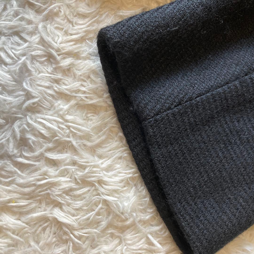 極美品　アクアスキュータム　シルクウール　ジャケット　ショートコート　黒