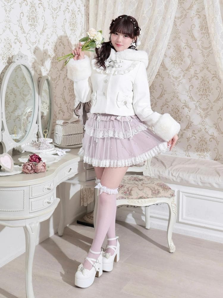 [NOEMIE]新品ヨークフリルドーリーショートコート