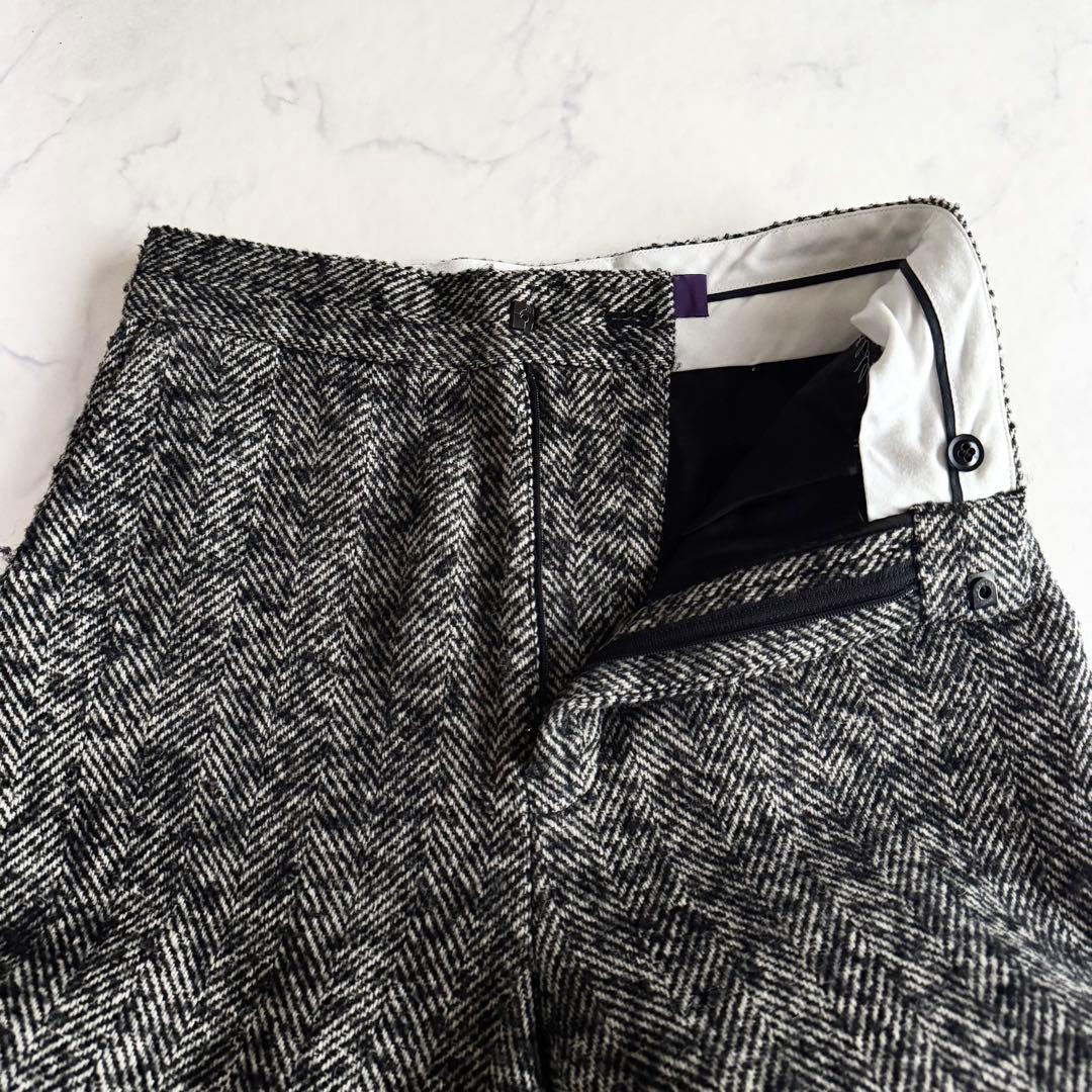 ワイズ 超ワイドパンツ ヘリンボーン ツイード シルク混 ウール ヨウジヤマモト