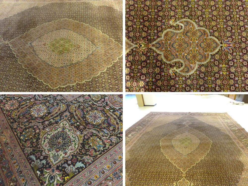 ペルシャ絨毯　タブリーズ産　ウール　500×346　トルコ絨毯　シルク100％