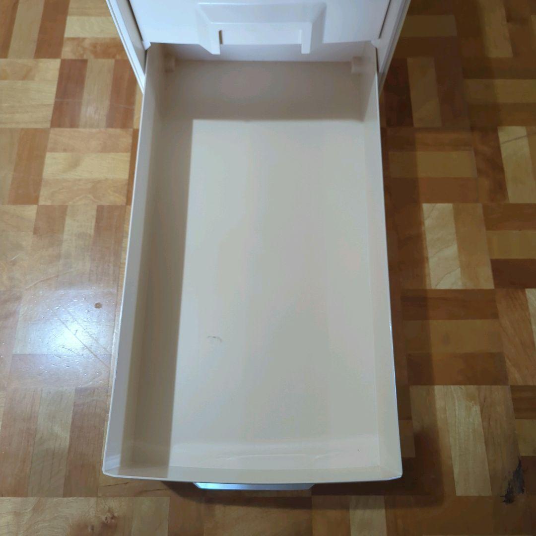 タッパーウエア スーパーチェスト ロング 2段 アイボリー2個セット 中古 収納