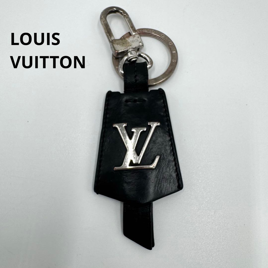 ルイヴィトン クロッシュクレ レザー キーリング バッグチャーム ブラック
