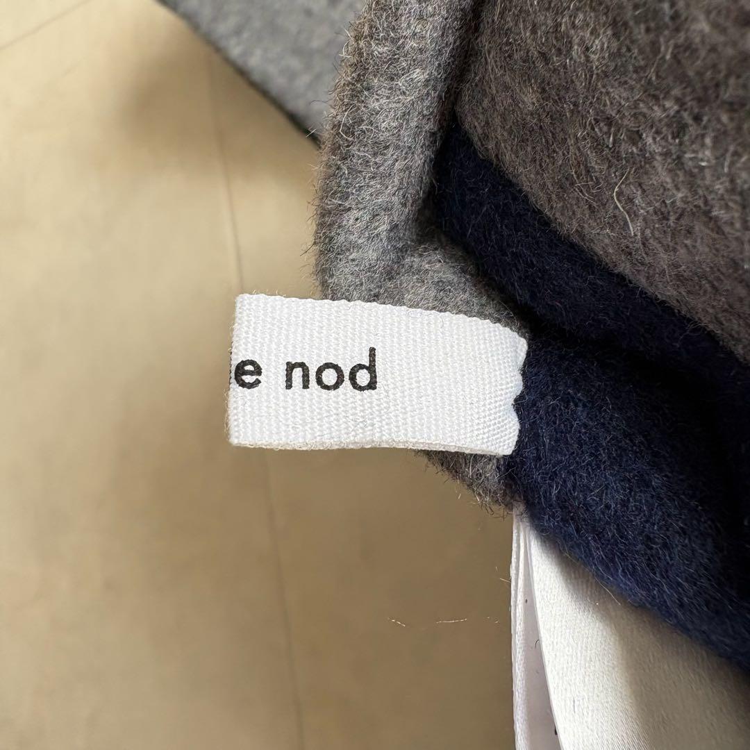 美品✨ nop de nod リバーシブルウールショートコート 紺×グレー M