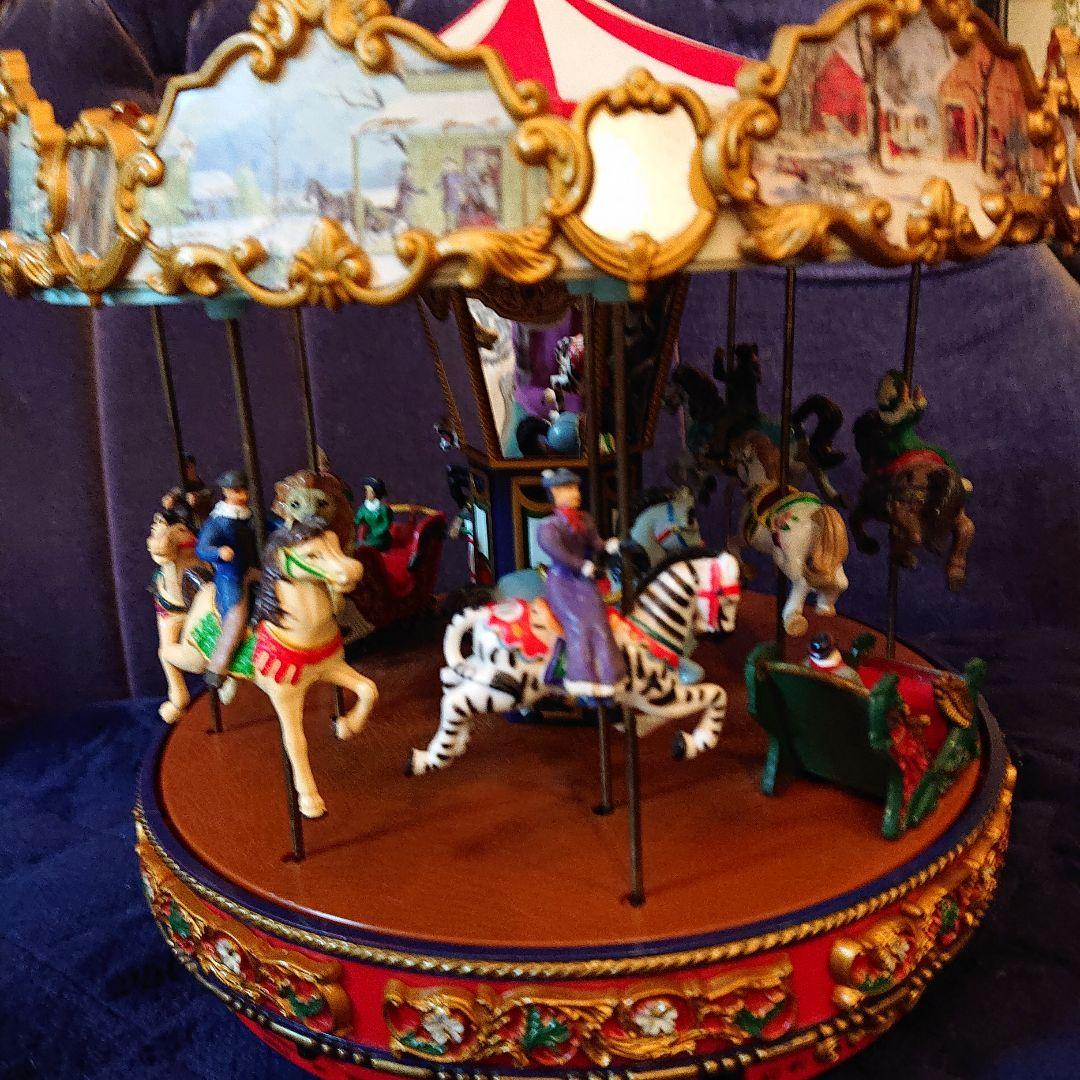 アメリカ☆ミスタークリスマス、メリーゴランドオルゴール☆ゴールドラベル