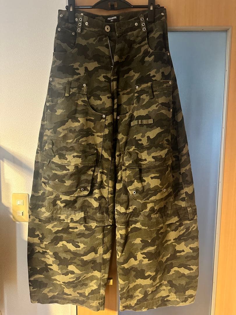 【12/5まで限定価格】パーソンソウル迷彩オーバーオール パンツM