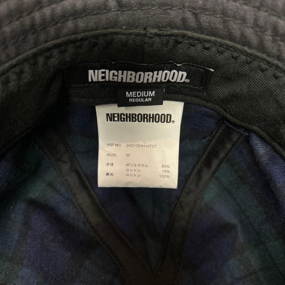 NEIGHBORHOOD ネイバーフット　バケハ　裏地タータンチェック　M 美品